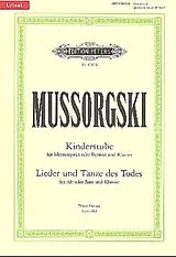 Modest Mussorgski Notenblätter Kinderstube und Lieder und Tänze des Todes