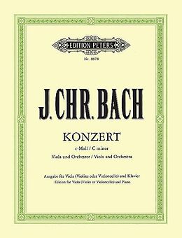 Johann Christian Bach Notenblätter Konzert c-Moll für Viola und Orchester