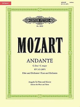 Wolfgang Amadeus Mozart Notenblätter Andante C-Dur KV315 für Flöte und Orchester