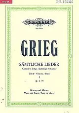 Edvard Hagerup Grieg Notenblätter Sämtliche Lieder Band 1 op.2-49