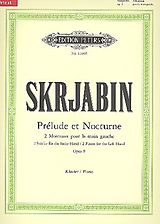 Alexander Skriabin Notenblätter 2 Stücke op.9 für die linke Hand