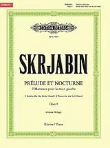 Alexander Skriabin Notenblätter 2 Stücke op.9 für die linke Hand
