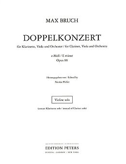 Max Bruch Notenblätter Konzert e-Moll op.88