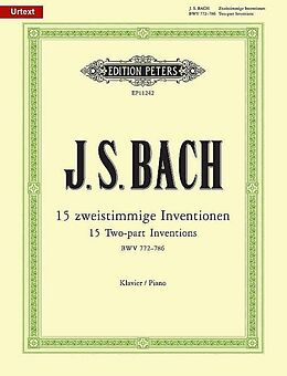 Johann Sebastian Bach Notenblätter 15 zweistimmige Inventionen BWV772-786