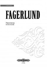 Sebastian Fagerlund Notenblätter Recordanca