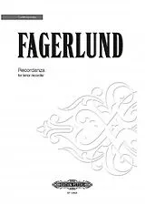 Sebastian Fagerlund Notenblätter Recordanca