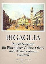 Diogenio Bigaglia Notenblätter 12 Sonaten op.1 Band 3 (Nr.9-12)