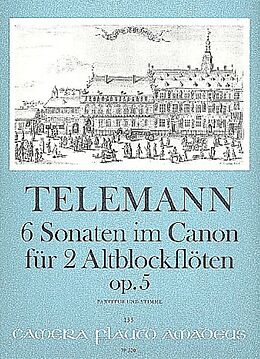 Georg Philipp Telemann Notenblätter 6 Kanonsonaten op.5