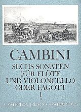 Giuseppe Maria Gioaccino Cambini Notenblätter 6 Sonaten Band 1 (Nr.1-3)