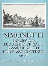 Giovanni Paolo Simonetti Notenblätter Sonata a tre g-Moll