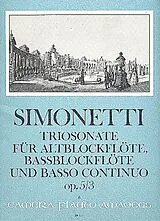 Giovanni Paolo Simonetti Notenblätter Sonata a tre g-Moll