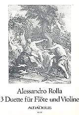 Alessandro Rolla Notenblätter 3 Duette für Flöte und Violine
