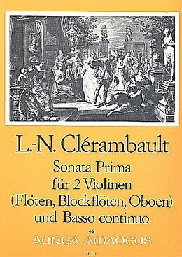 Louis Nicolas Clérambault Notenblätter Sonata prima für 2 Violinen