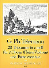 Georg Philipp Telemann Notenblätter Triosonate c-Moll Nr.28