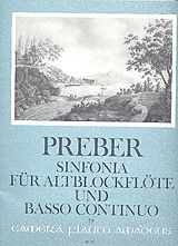 Giacomo Preber Notenblätter Sinfonia für Altblockflöte und Bc
