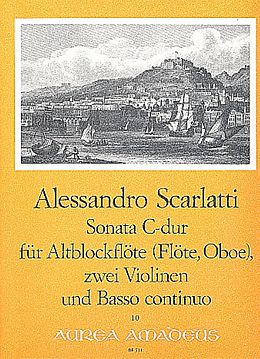 Alessandro Scarlatti Notenblätter Sonate C-Dur für Altblockflöte