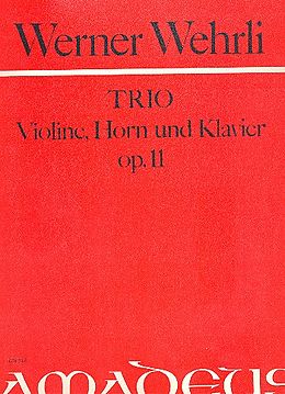 Werner Wehrli Notenblätter Trio op.11
