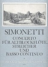 Giovanni Paolo Simonetti Notenblätter Concerto d-Moll op.4 für