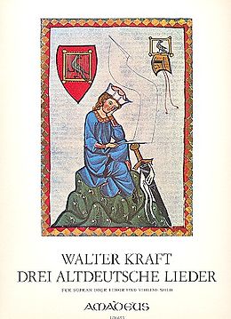 Walter Kraft Notenblätter 3 altdeutsche Lieder für Sopran