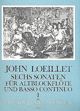 Jean Baptiste (John of London) Loeillet Notenblätter 6 Sonaten op.3 Band 1 (Nr.1-3)