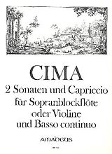 Giovanni Paolo Cima Notenblätter 2 Sonaten und Capriccio für