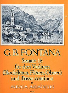 Giovanni Battista Fontana Notenblätter Sonate Nr.16