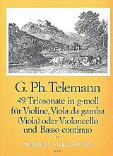 Georg Philipp Telemann Notenblätter Triosonate g-Moll Nr.49 für Violine