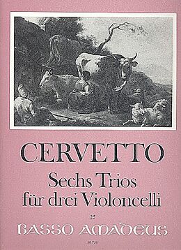 Giacomo Bassevi Cervetto Notenblätter 6 Trio für 3 Violoncelli