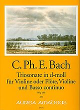 Carl Philipp Emanuel Bach Notenblätter Sonate d-Moll Wq160 für Violine (Flöte)