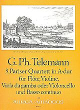 Georg Philipp Telemann Notenblätter Pariser Quartett A-Dur Nr.3 für