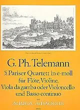 Georg Philipp Telemann Notenblätter Pariser Quartett e-Moll Nr.5 für