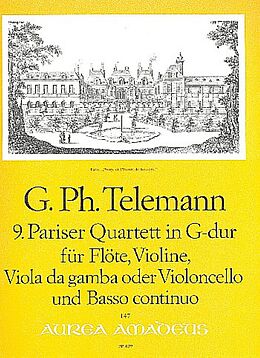 Georg Philipp Telemann Notenblätter Pariser Quartett G-Dur Nr.9