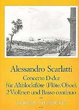 Alessandro Scarlatti Notenblätter Concerto D-Dur Nr.7 für Altblockflöte