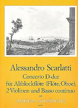 Alessandro Scarlatti Notenblätter Concerto D-Dur Nr.7 für Altblockflöte