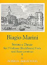 Biagio Marini Notenblätter Sonate e danze Band 2
