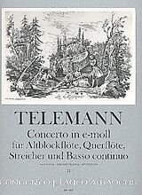 Georg Philipp Telemann Notenblätter Konzert e-Moll