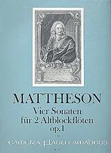 Johann Mattheson Notenblätter 4 Sonaten op.1
