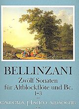 Paolo Benedetto Bellinzani Notenblätter 12 Sonaten op.3 Band 1 (Nr.1-3)
