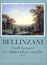 Paolo Benedetto Bellinzani Notenblätter 12 Sonaten op.3 Band 2 (Nr.4-6)
