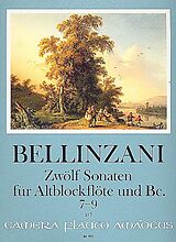 Paolo Benedetto Bellinzani Notenblätter 12 Sonaten op.3 Band 3 (Nr.7-9)