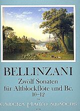 Paolo Benedetto Bellinzani Notenblätter 12 Sonaten op.3 Band 4 (Nr.10-12)