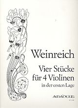 Justus Weinreich Notenblätter 4 Stücke für 4 Violinen in der