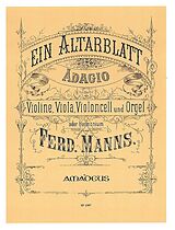 Ferdinand Manns Notenblätter Ein Altarblatt op.27 für Violine, Viola