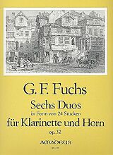 Georg Friedrich Fuchs Notenblätter 6 Duos in Form von 24 Stücken op.32