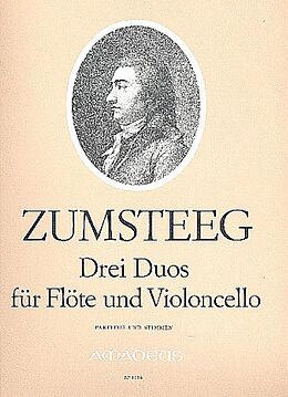 Johann Rudolf Zumsteeg Notenblätter 3 Duos