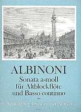 Tomaso Albinoni Notenblätter Sonate a-Moll für Altblockflöte