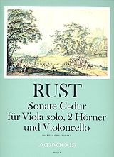 Friedrich Wilhelm Rust Notenblätter Sonate G-Dur für Viola, 2 Hörner