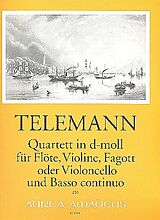Georg Philipp Telemann Notenblätter Quartett d-Moll für Flöte, Violine