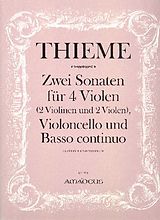 Clemens Thieme Notenblätter 2 Sonaten für 4 Violen (2 Violinen, 2 Violen)