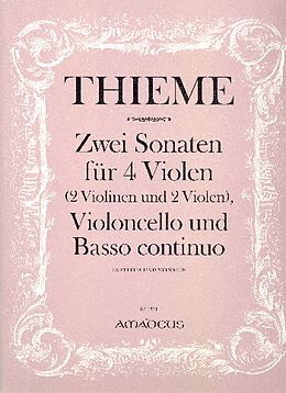 Clemens Thieme Notenblätter 2 Sonaten für 4 Violen (2 Violinen, 2 Violen)